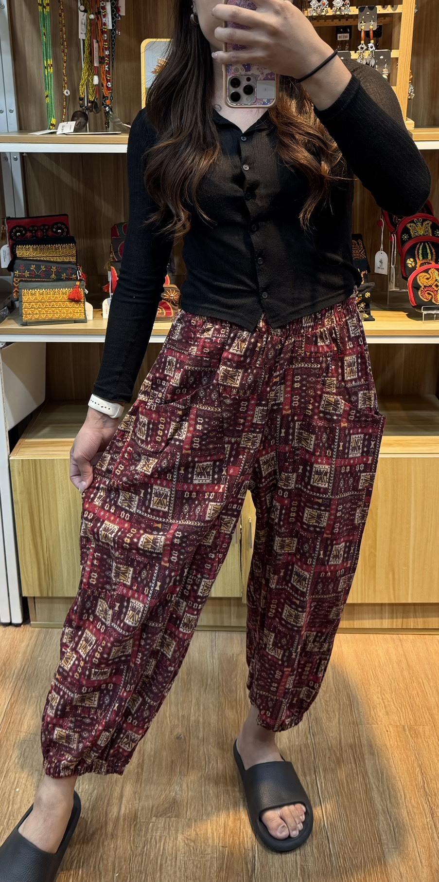 NO.14復古圖騰半身褲