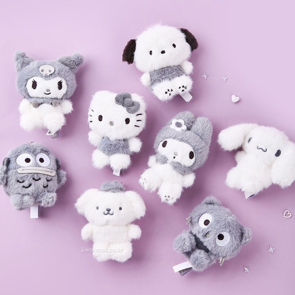 【預購】韓國 三麗鷗 Sanrio 正版 灰色系列 8cm 娃娃吊飾