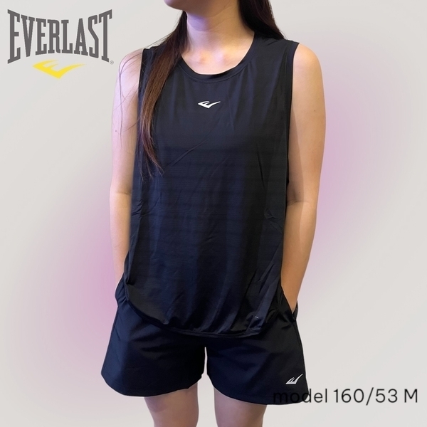 EVERLAST 背心 黑色 後開叉 韻律背心 女 4122148220