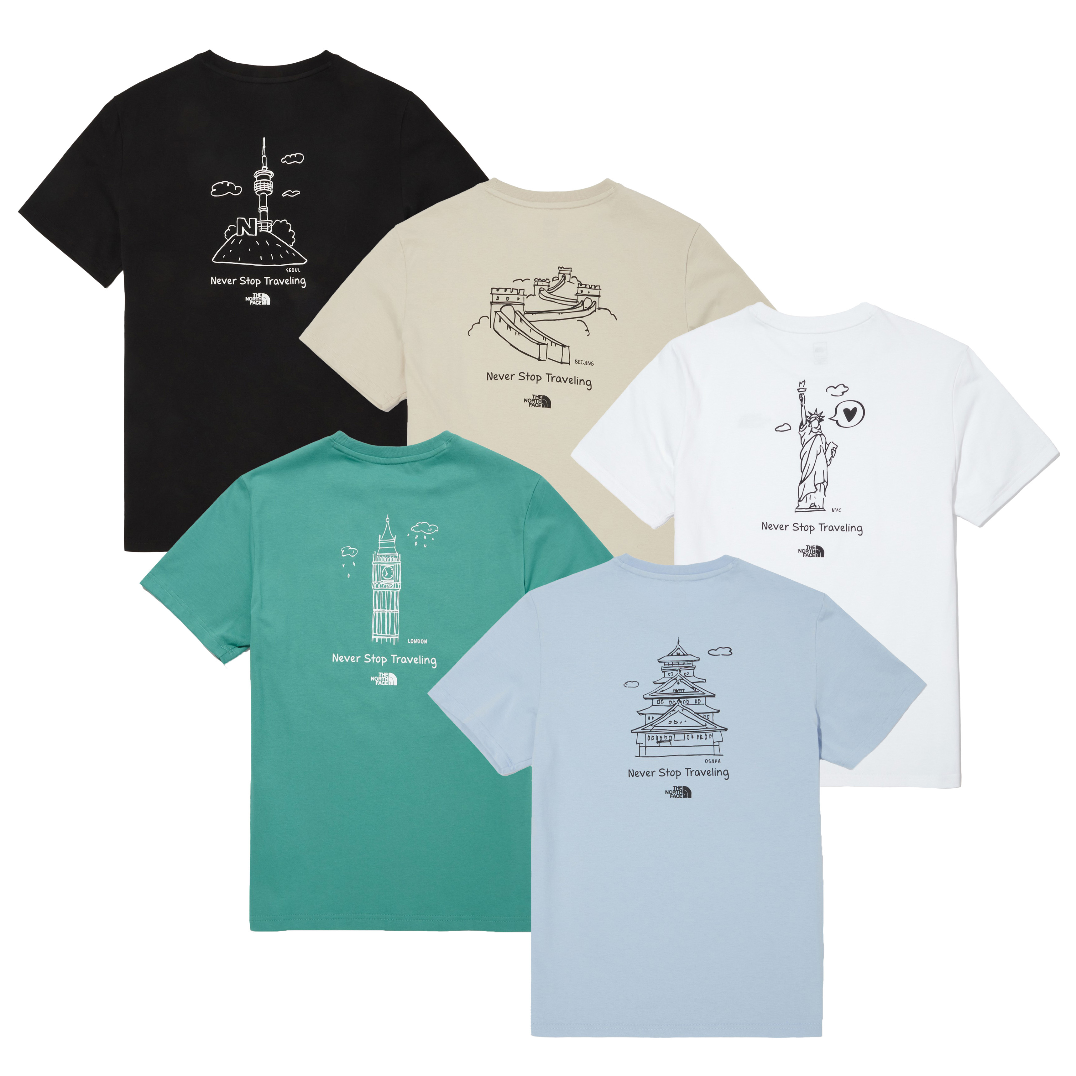 The North Face TNF 北臉 韓國限定城市短T (NT7UN25) 官方照 背面