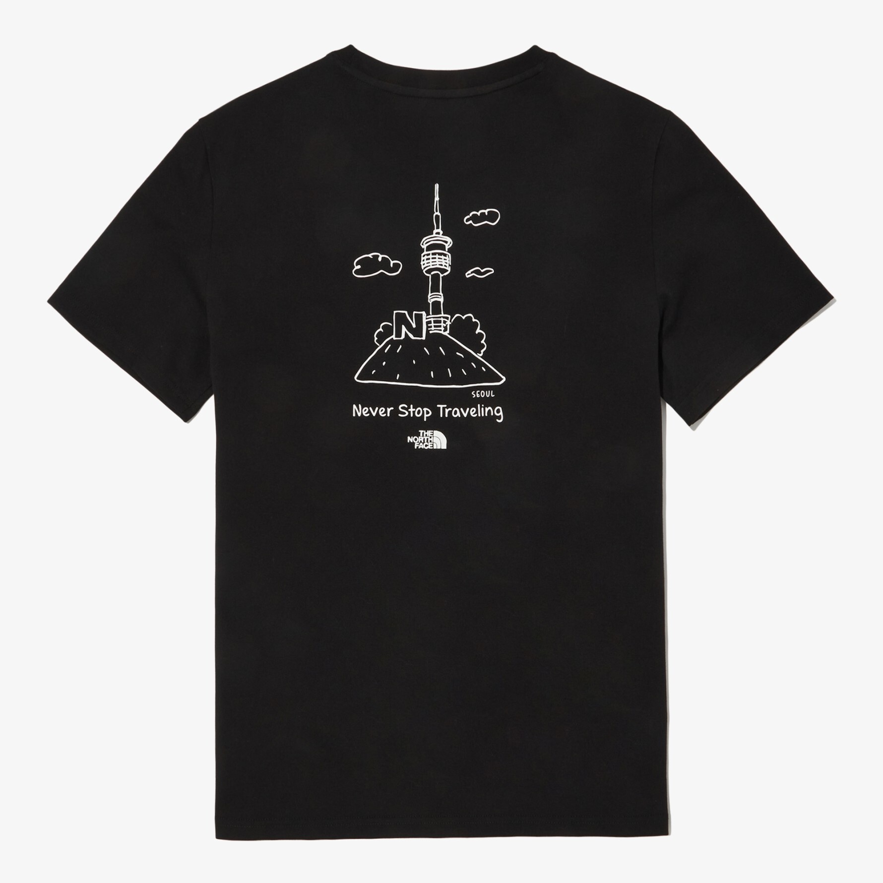 The North Face TNF 北臉 韓國限定城市短T (NT7UN25) 官方照 黑背面
