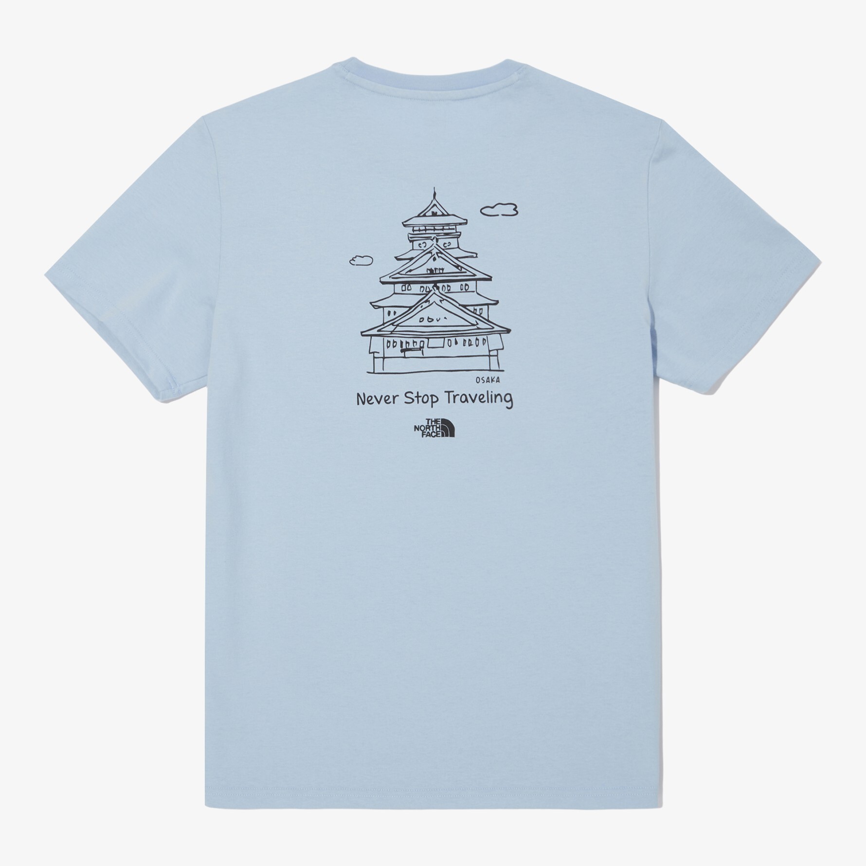 The North Face TNF 北臉 韓國限定城市短T (NT7UN25) 官方照 淺藍背面