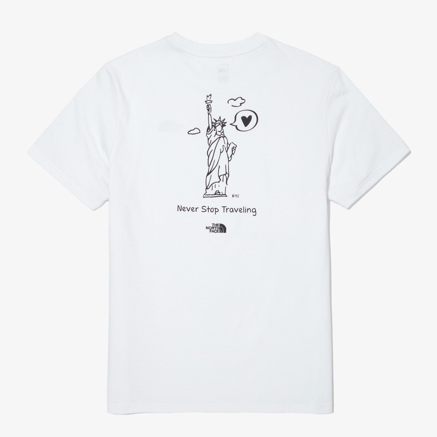 The North Face TNF 北臉 韓國限定城市短T (NT7UN25) 官方照 白背面
