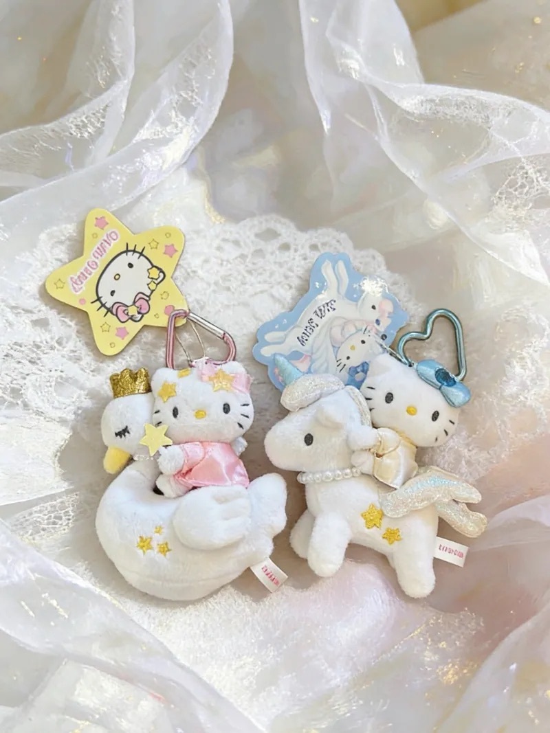 代購-<日本限定>Sanrio 三麗鷗 Hello Kitty "Black" 天鵝 獨角獸 吊飾 黑白