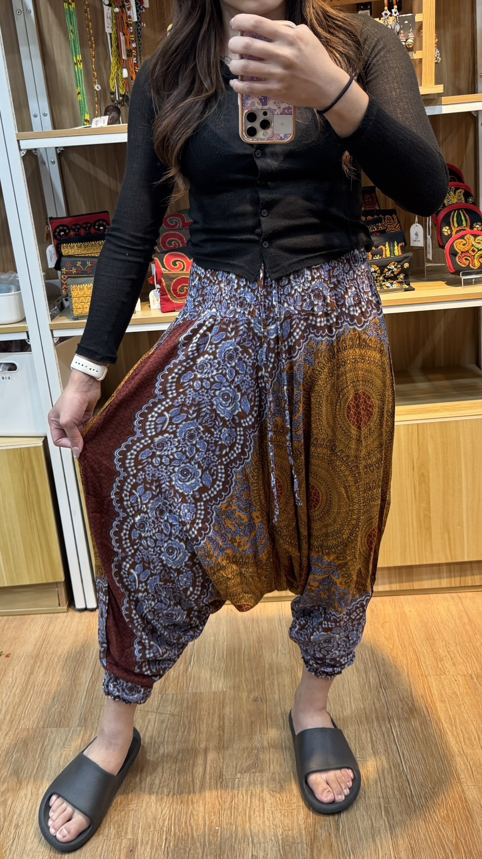 NO.15復古圖騰半身褲