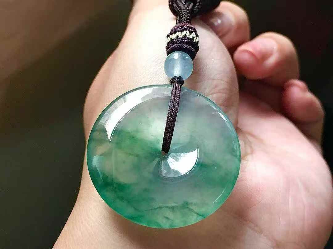 翡翠平安扣 (31mm直徑),天然翡翠A玉, 緬甸玉, Jade, Jadeite