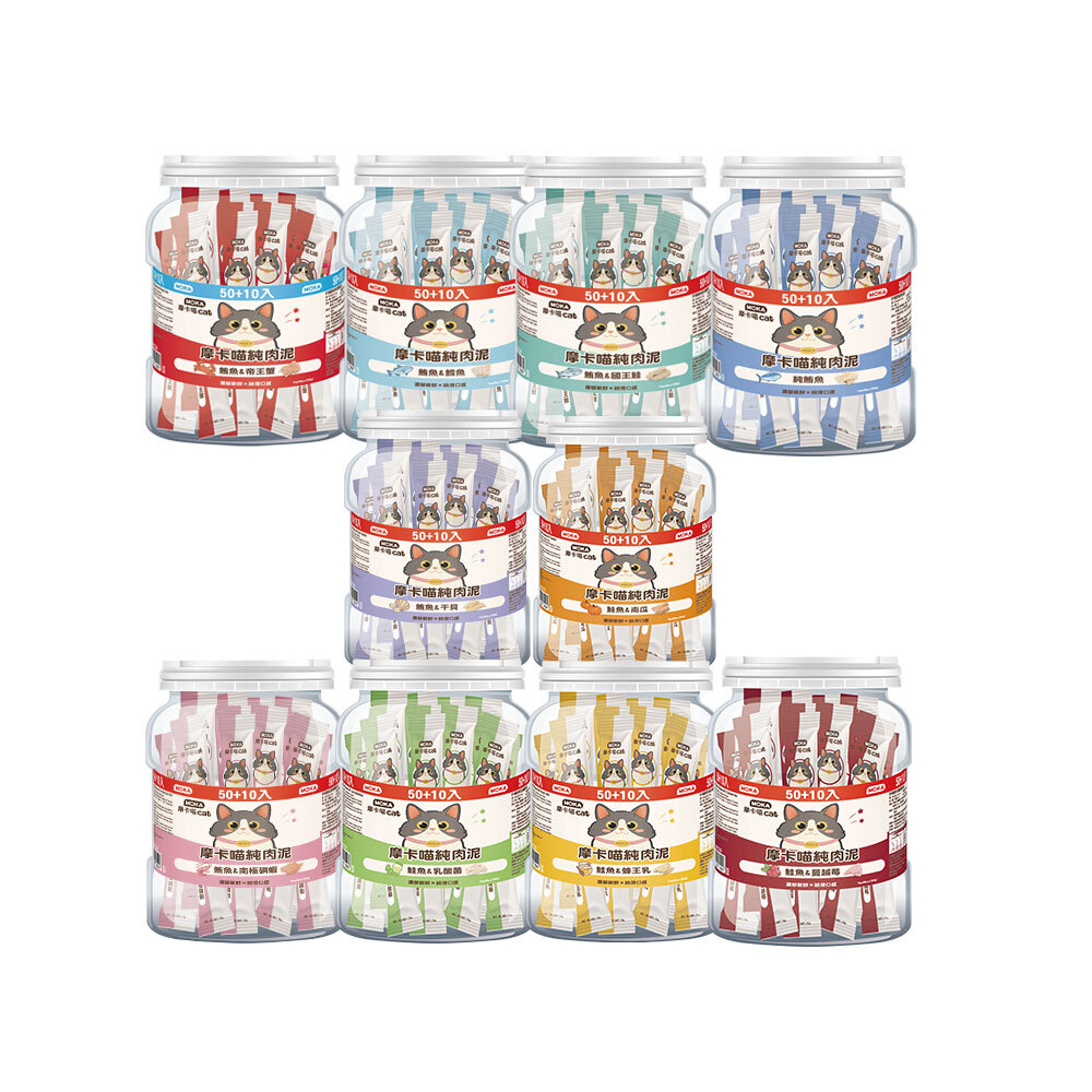 摩卡喵肉泥 桶裝 60條*15g 貓肉泥