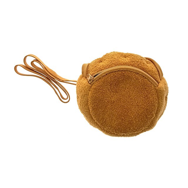 港式美食系列 黑鼻 奇奇 Chip 蛋撻造型 絨毛 斜背 小包 奇奇蒂蒂 Chip 'n Dale -香港迪士尼樂園