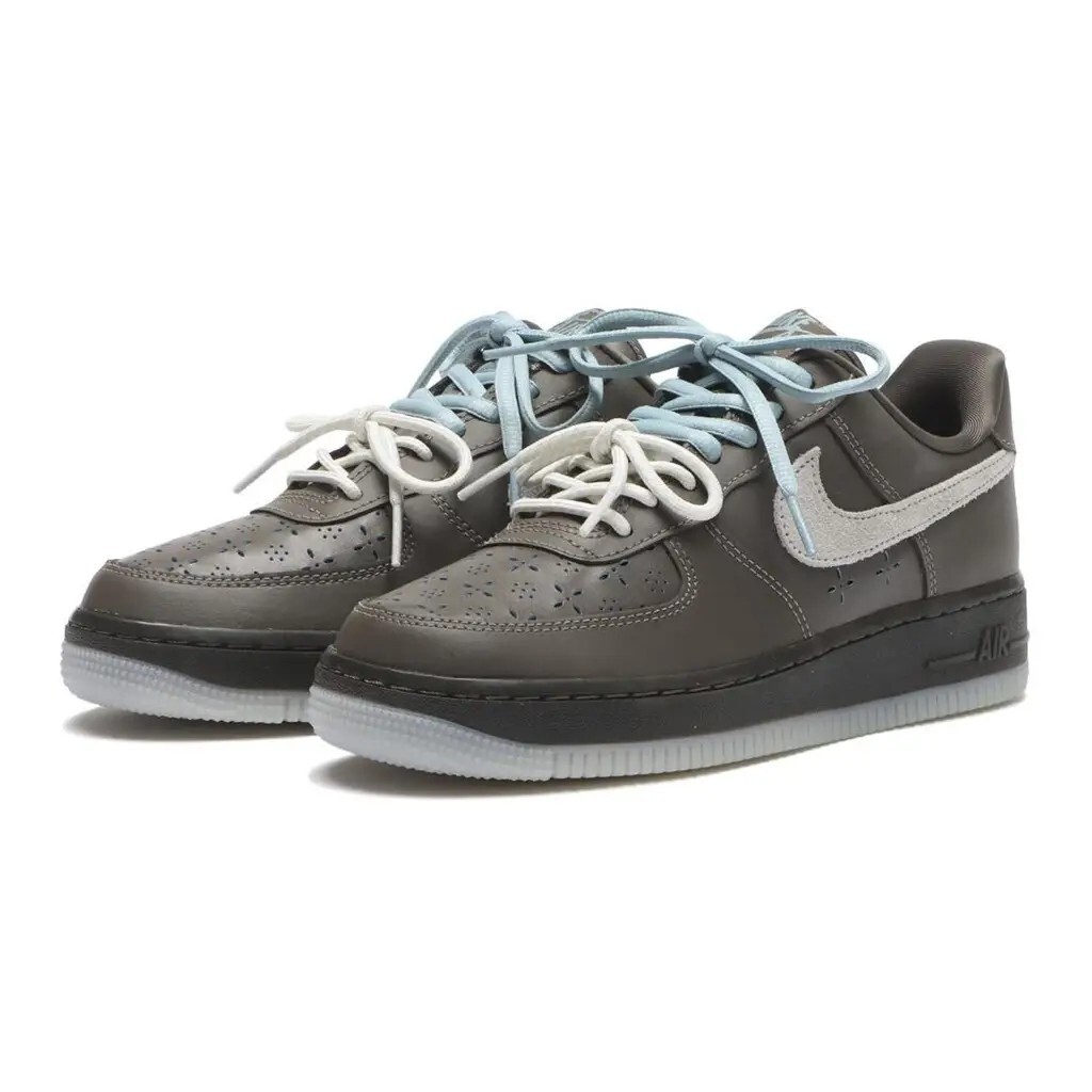 女鞋 NIKE W AIR FORCE 1 LOW '07 LV8 FEMME 'Ridgerock' 棕藍 雙鞋帶 雪花 復古 皮革 休閒鞋【IR5690-256】AF1
