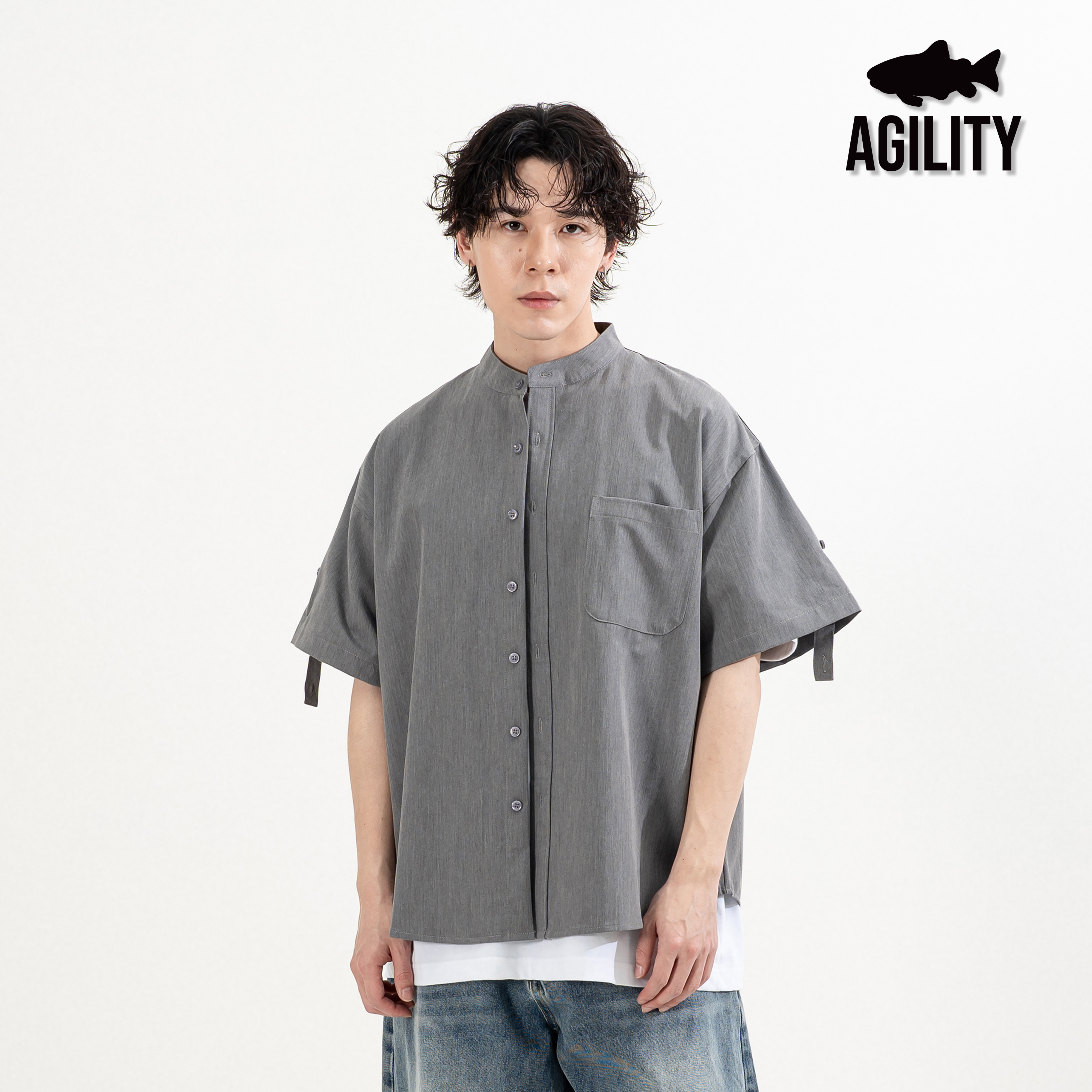 AGILITY Mandarin Collar Shirts 立領 短袖襯衫 [SS90]