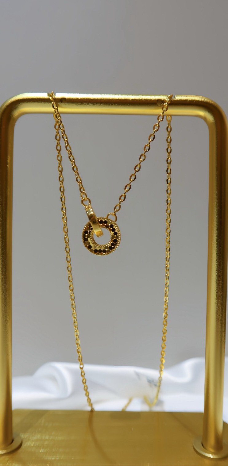 恆光圓環｜雙層設計金飾項鍊