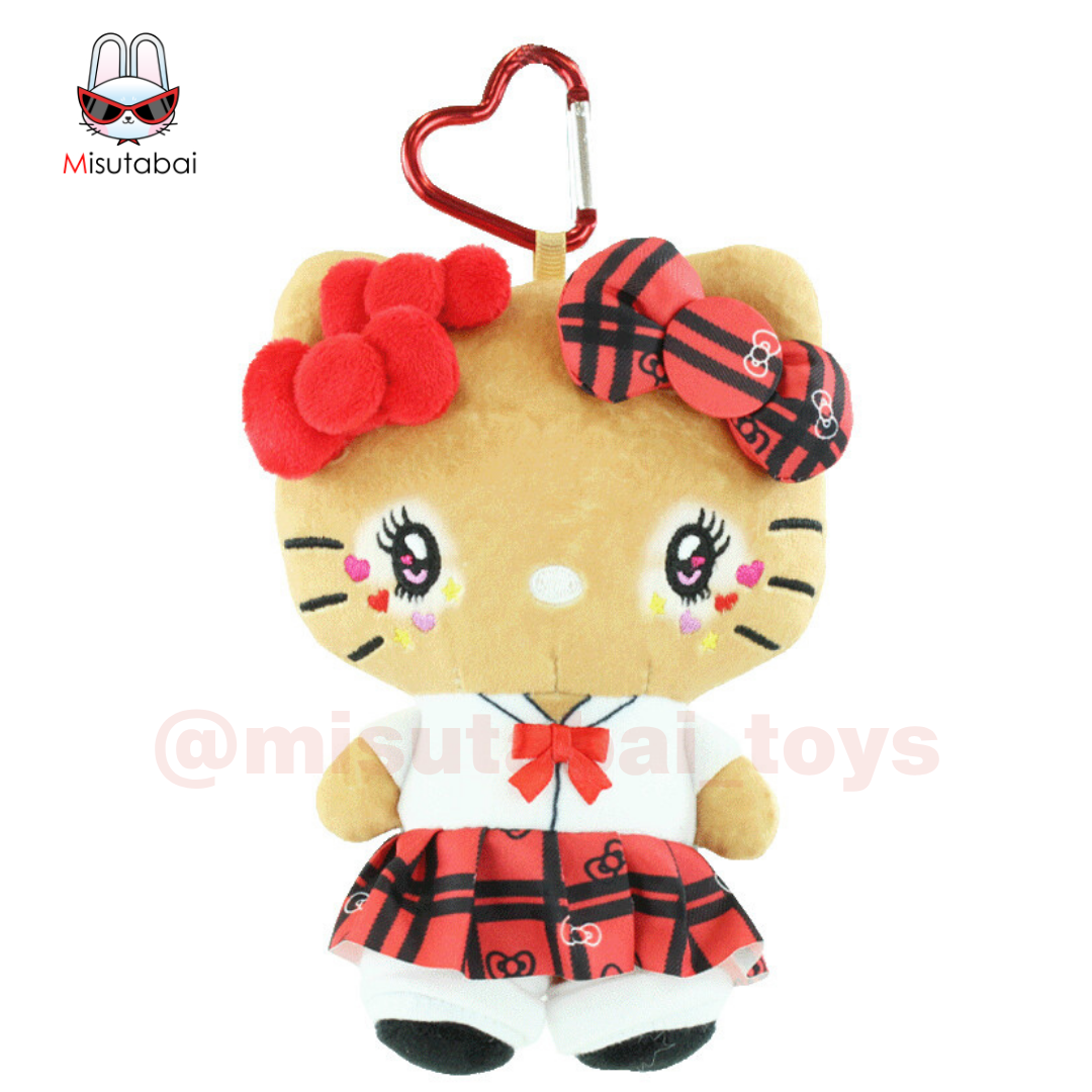 Sanrio Hello Kitty 啡皮辣妹校服公仔掛件