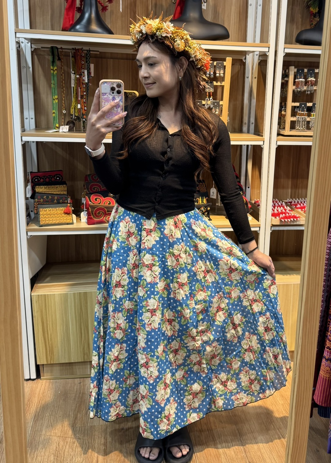 NO.16復古圖騰半身裙