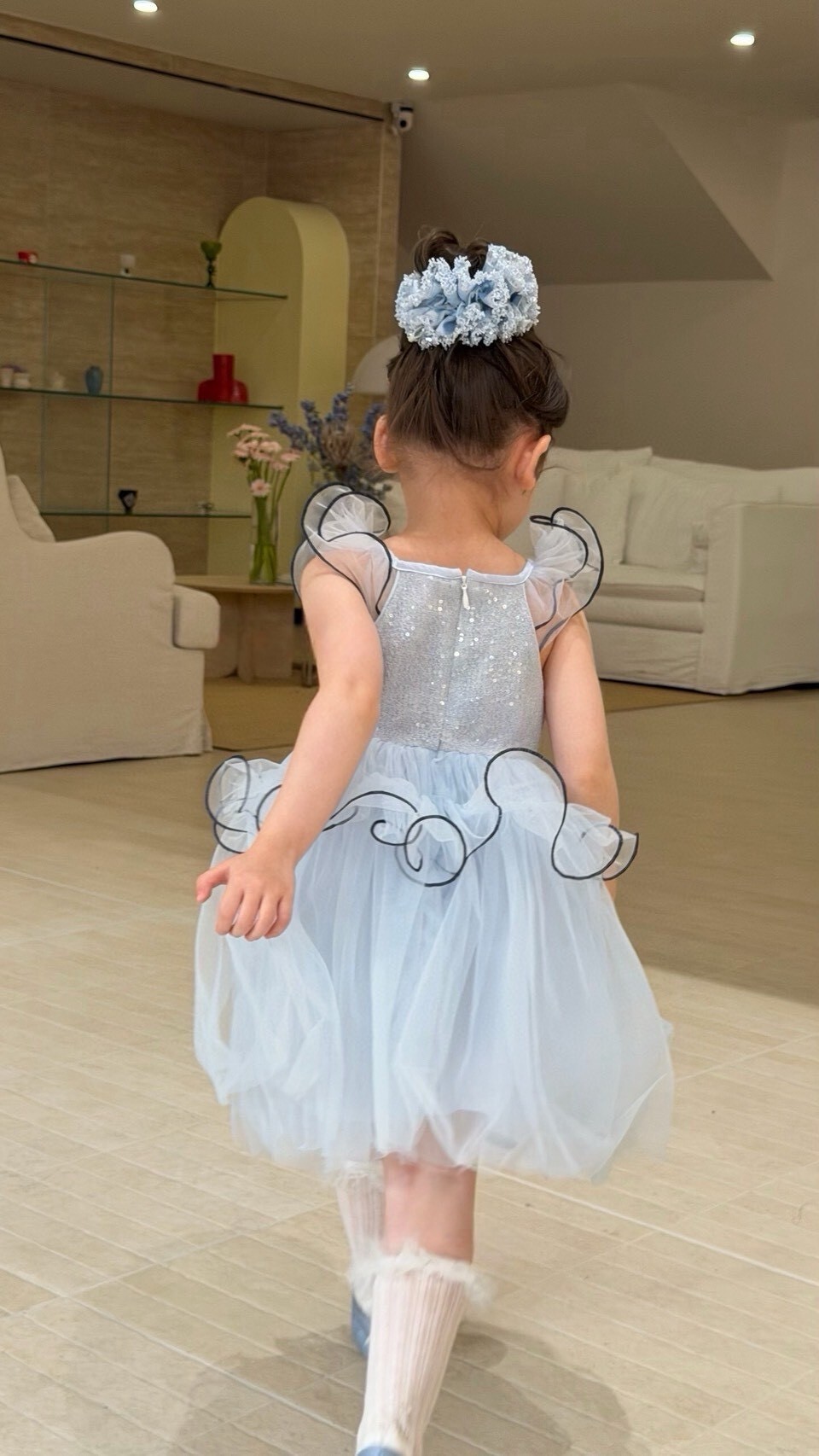 黑邊小芭蕾紗裙洋裝