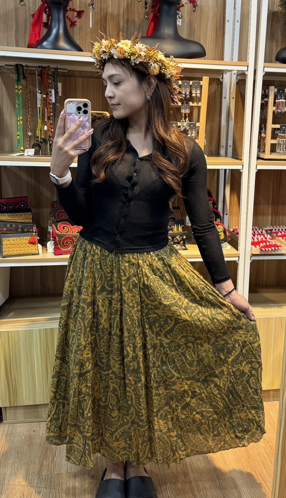 NO.18復古圖騰半身裙