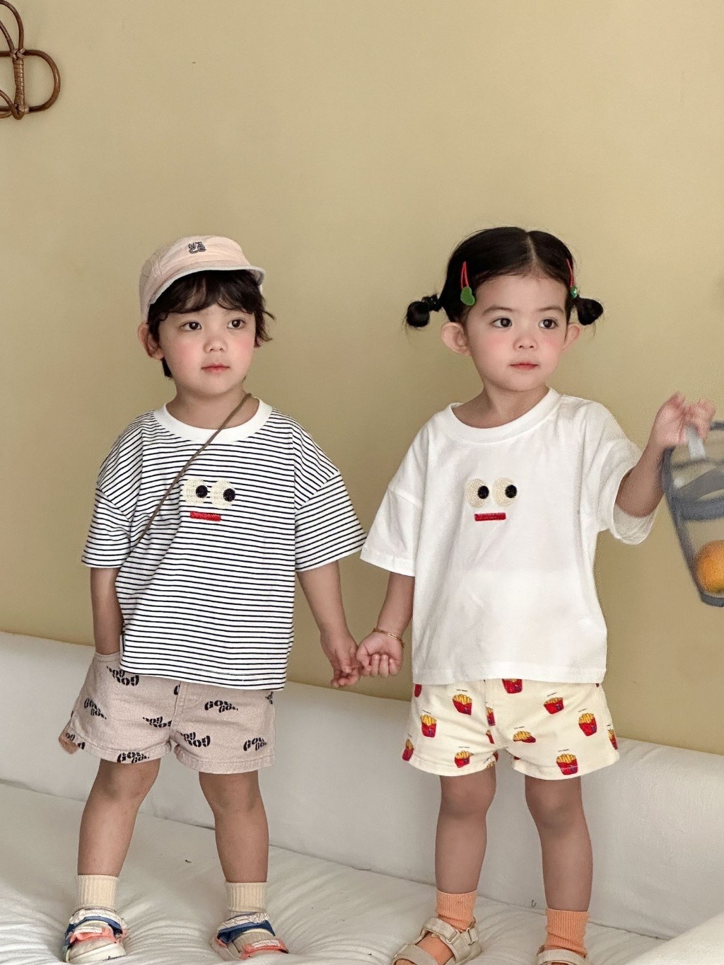 可愛大眼睛兄弟姐妹上衣 / 2色