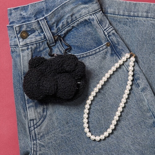 SANRIO x FREAK'S STORE 三麗鷗 大頭 毛絨掛飾 收納包 蝴蝶結 卡包 零錢包 兩色