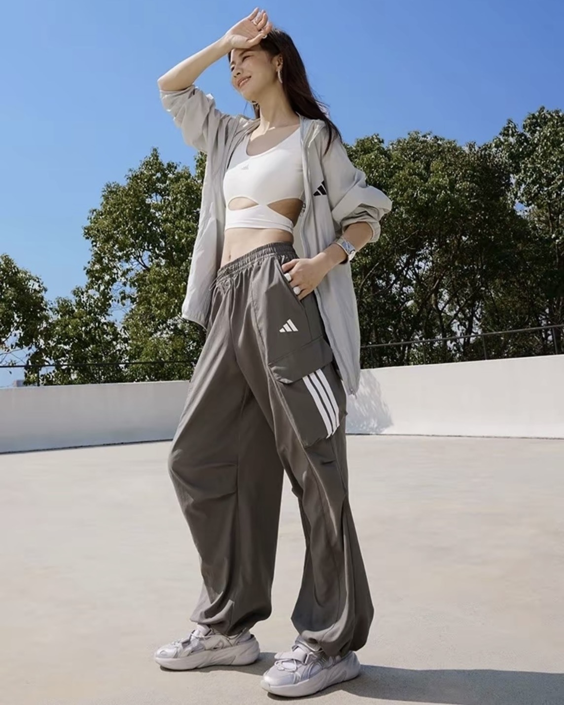 【預購】ADIDAS OZWAVE SANDAL 瑪莉珍涼鞋 灰色 JS4580