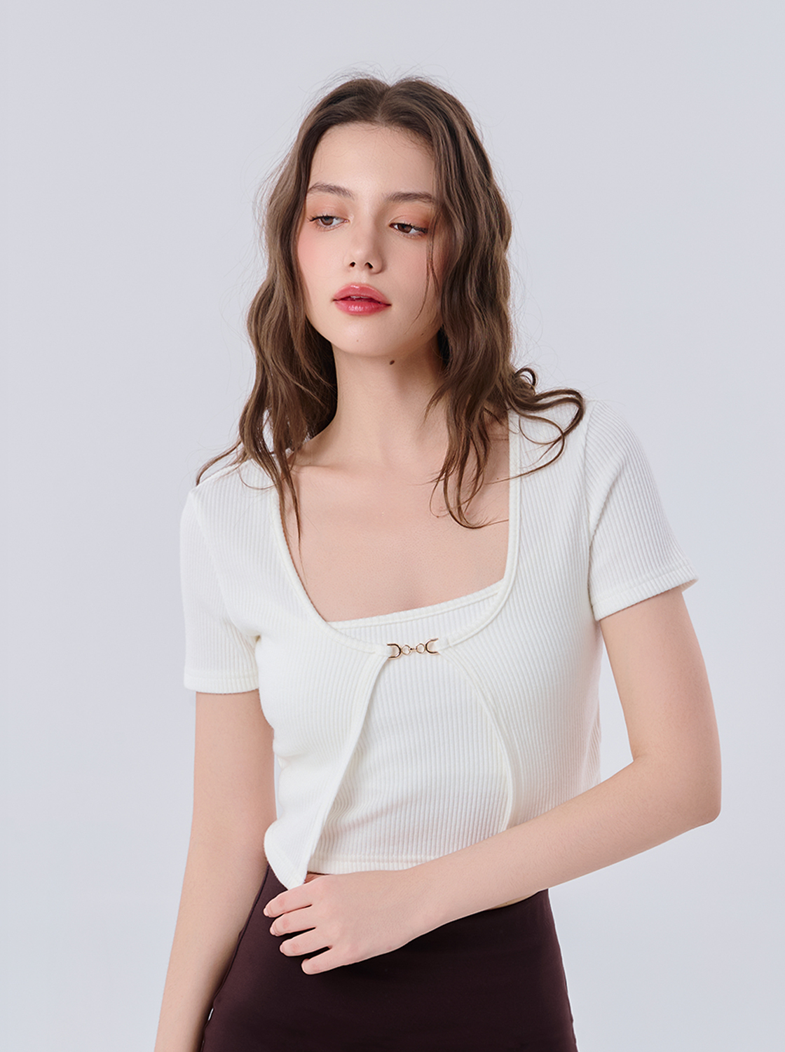 【期間限定】金釦bra背心上衣兩件組