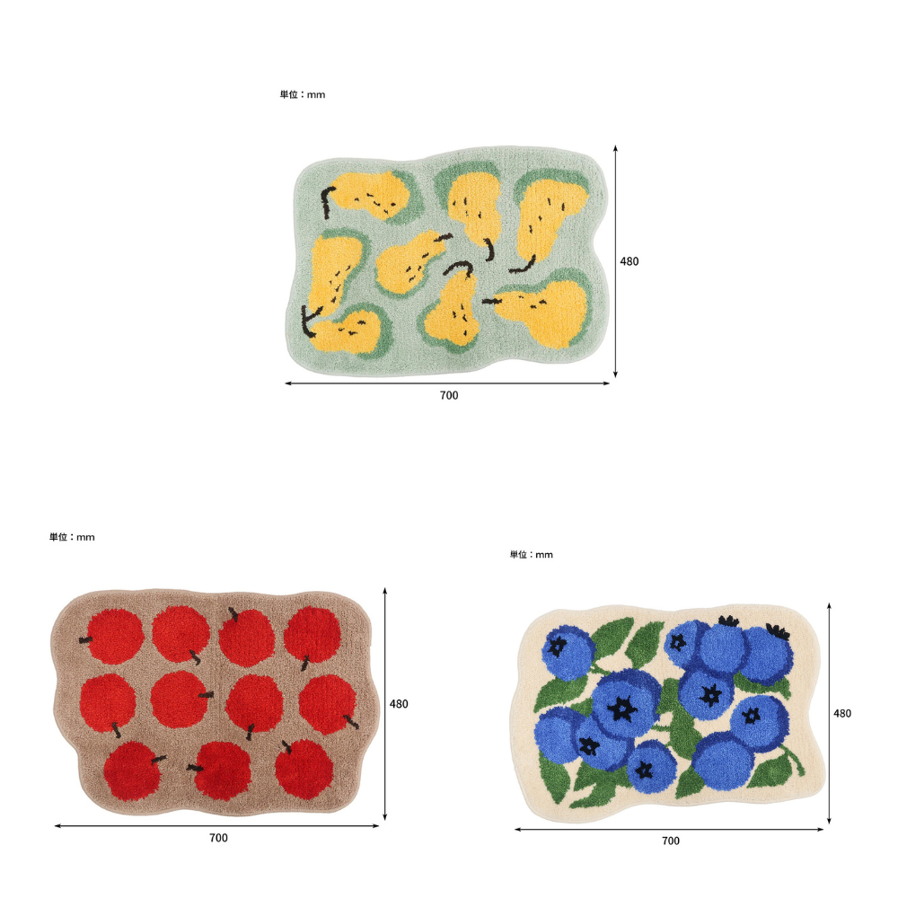 《Creer》EIBORIE簇絨工藝防滑地墊 (3款)