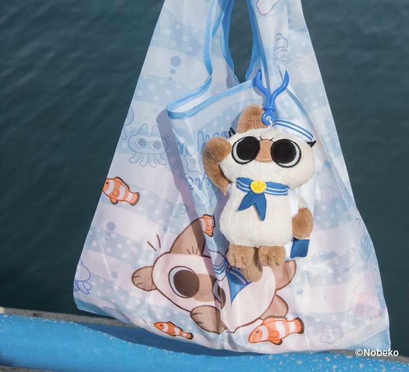 【限量販售】暹羅貓小豆泥-海底兩萬泥系列-毛絨吊飾購物袋-遠航的水手泥