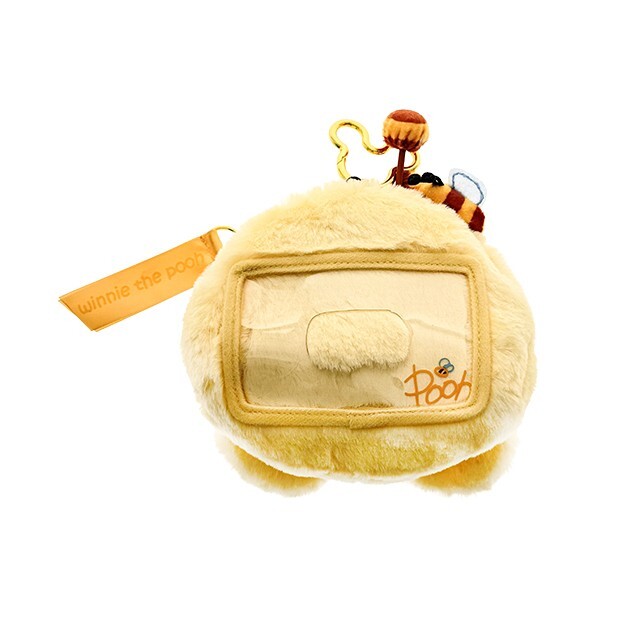 小熊維尼 Winnie the Pooh 屁屁 造型 伸縮 票卡包 吊飾 -香港迪士尼樂園