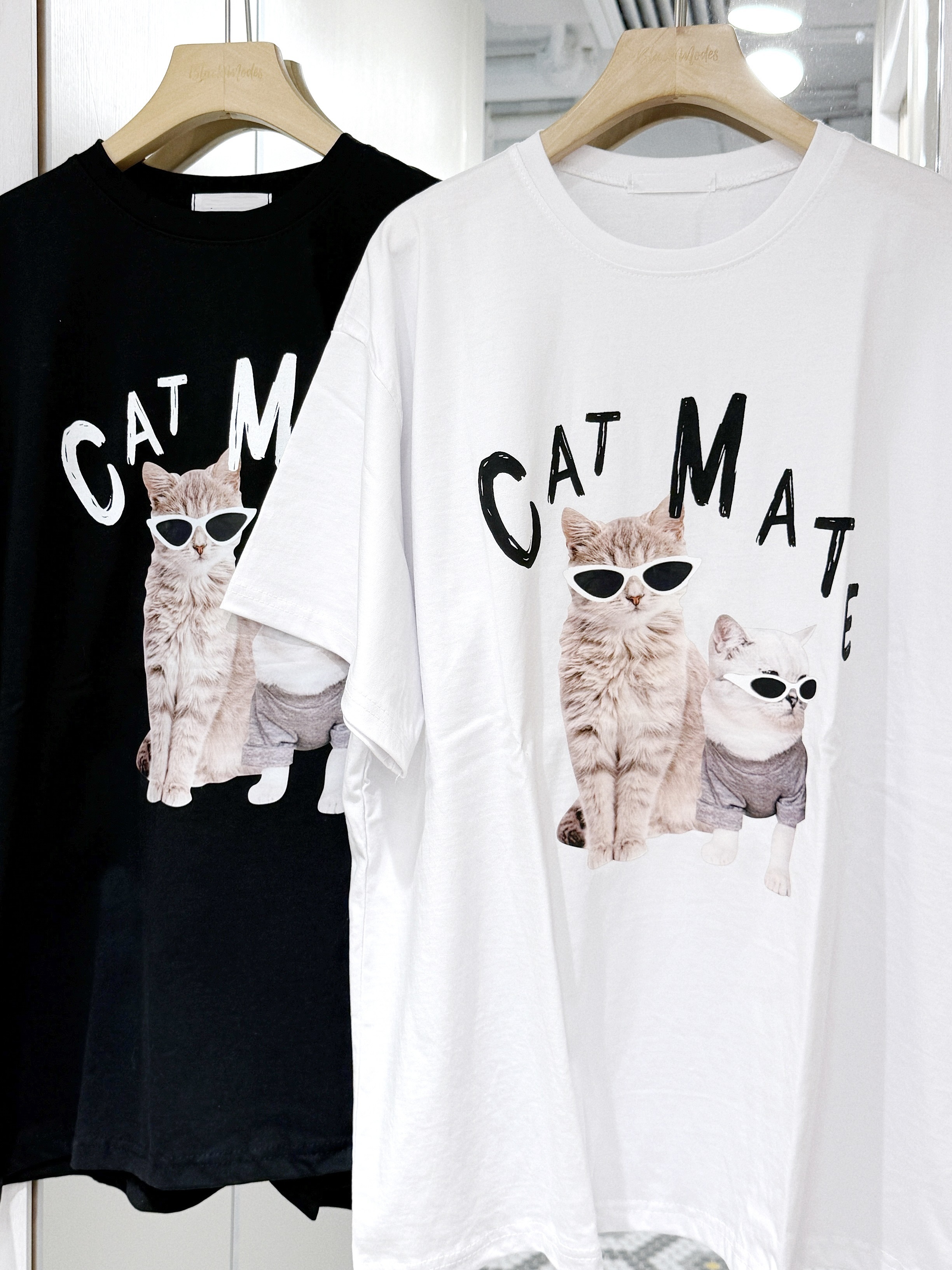 T1363｜超GAGε(´｡•᎑•`)っ 2小黑超貓CATMATE TEE