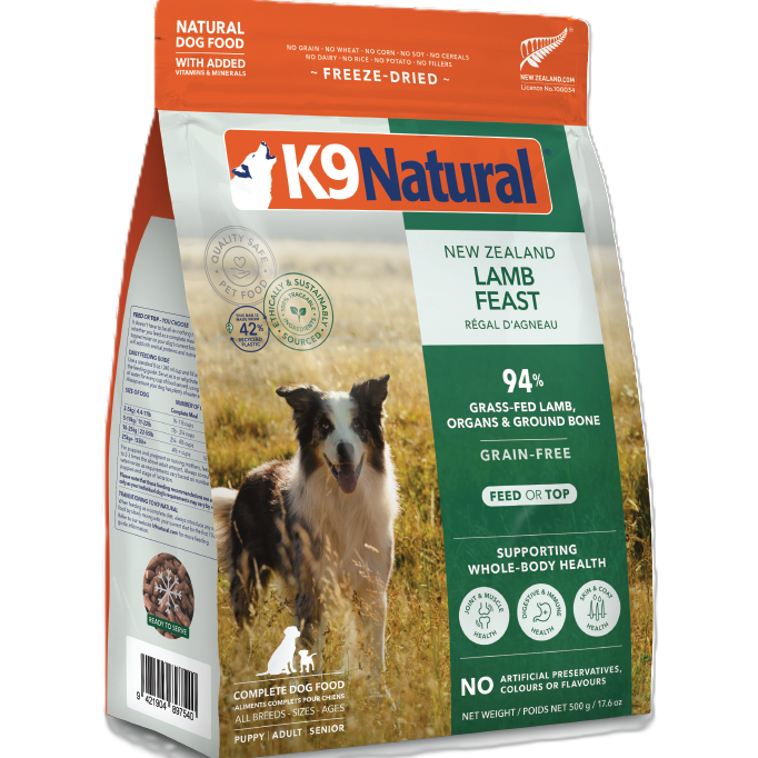 **包裝損壞** K9 Natural 無穀物凍乾脫水鮮肉狗糧 羊肉盛宴．3.6kg EXP:11/2028