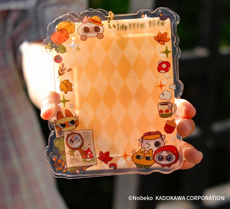 【限量販售】暹羅貓小豆泥-豆泥喵喵谷系列-小卡壓克力保護框-秋日留影款