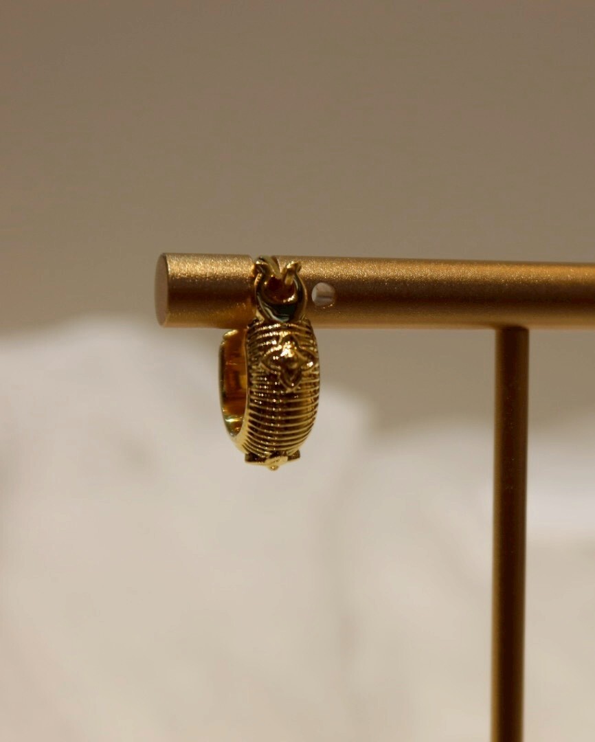 四葉古法金耳環