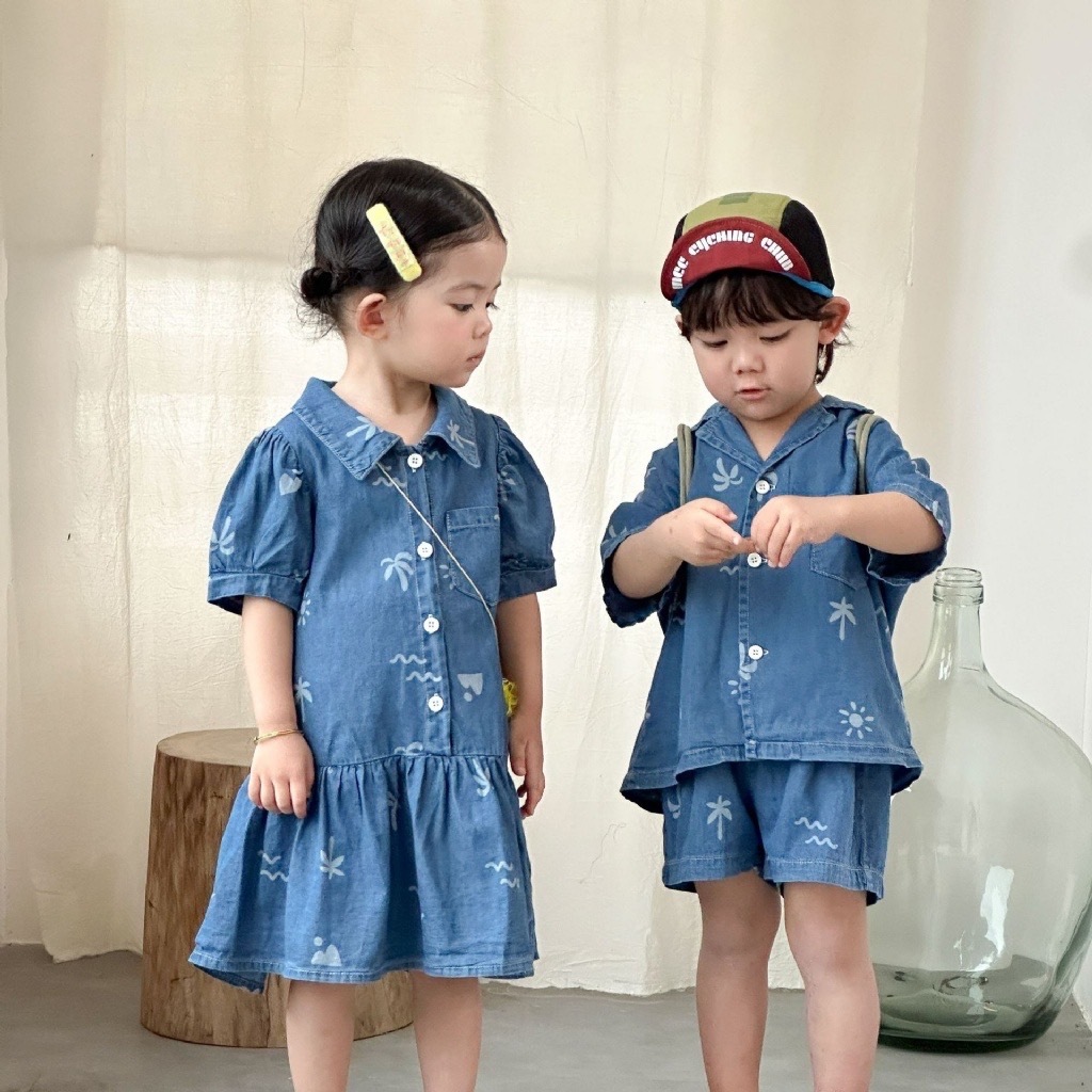 棕梠樹兄弟姐妹牛仔連身裙 / 套裝