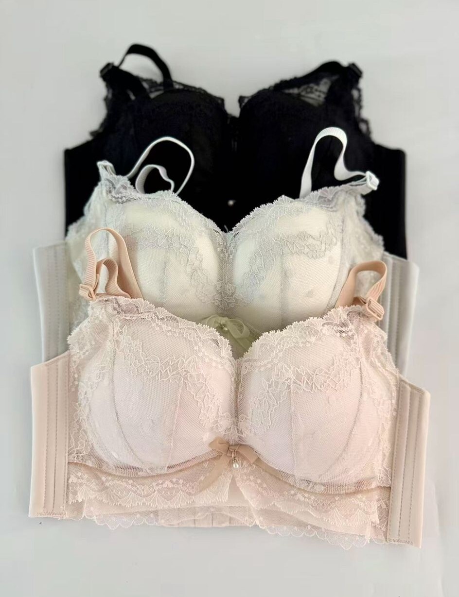 HH66 建議B杯以上 中厚杯 2.5cm pad 無痕 滑滑杯 無鋼圈 無痕 蠶絲乳膠 3扣 側耳骨鋼圈 Size M-XL made in korea $369