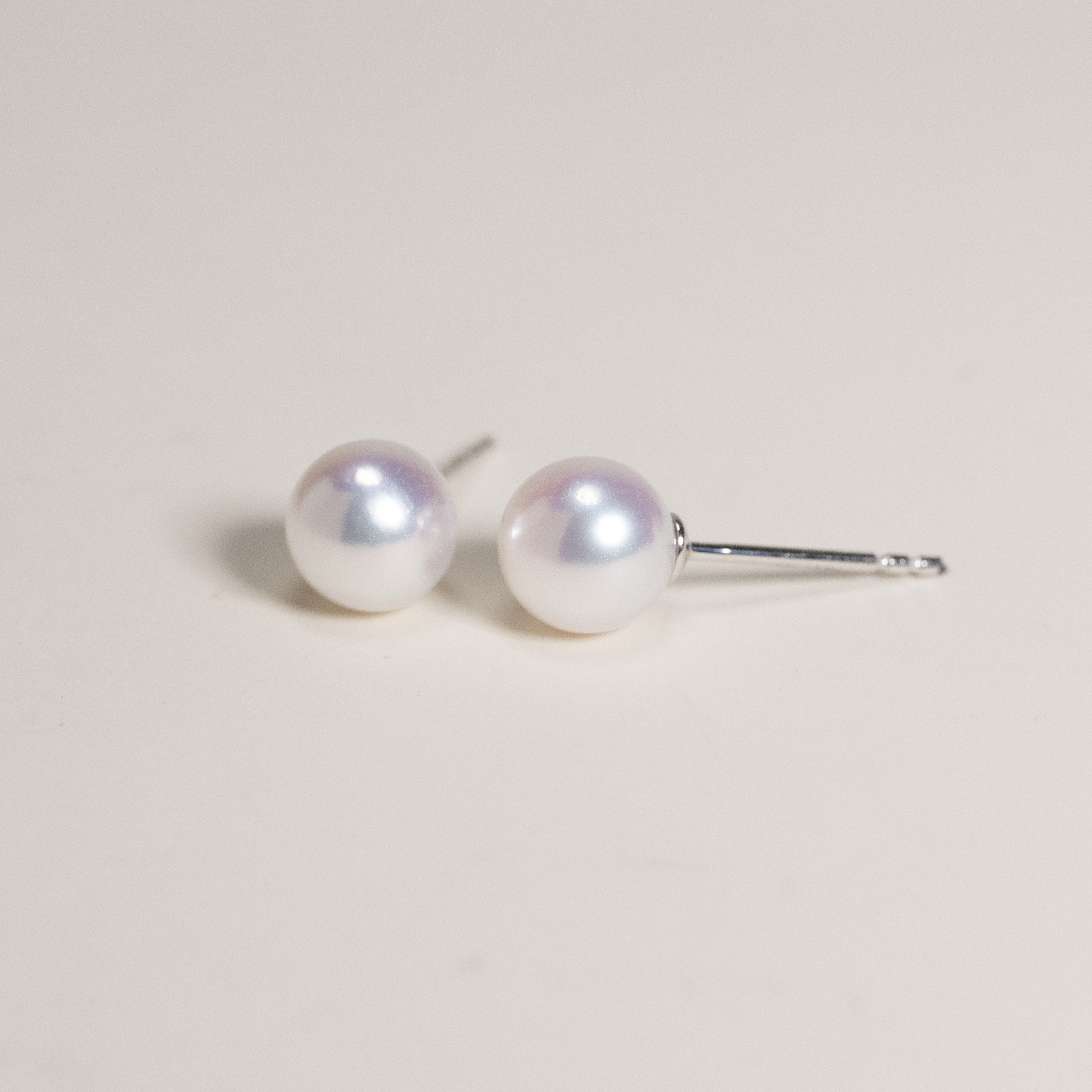 一對 真科研證書  6.9mm 天女 Akoya Pearl Earring