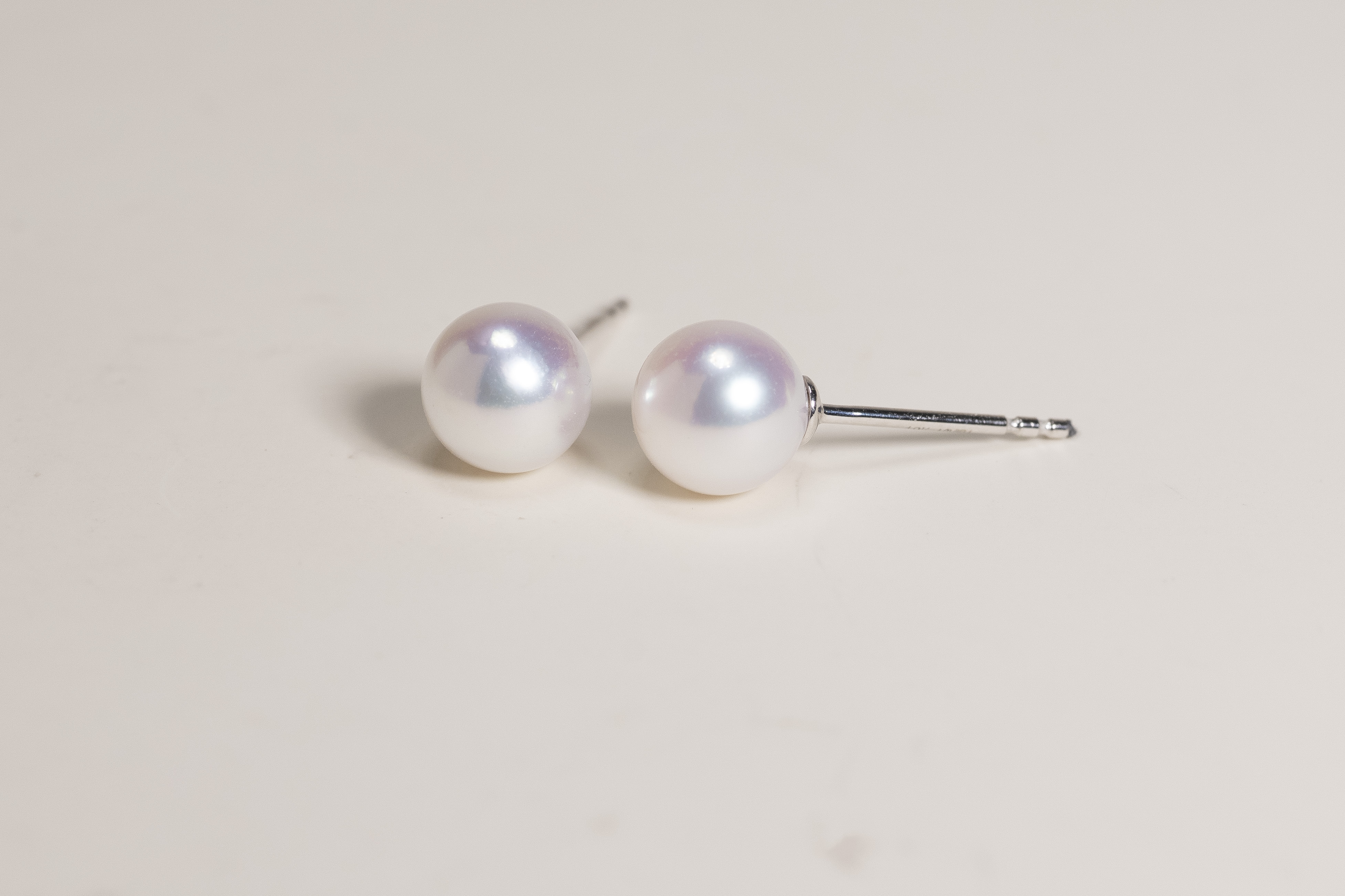 一對 真科研證書  6.9mm 天女 Akoya Pearl Earring