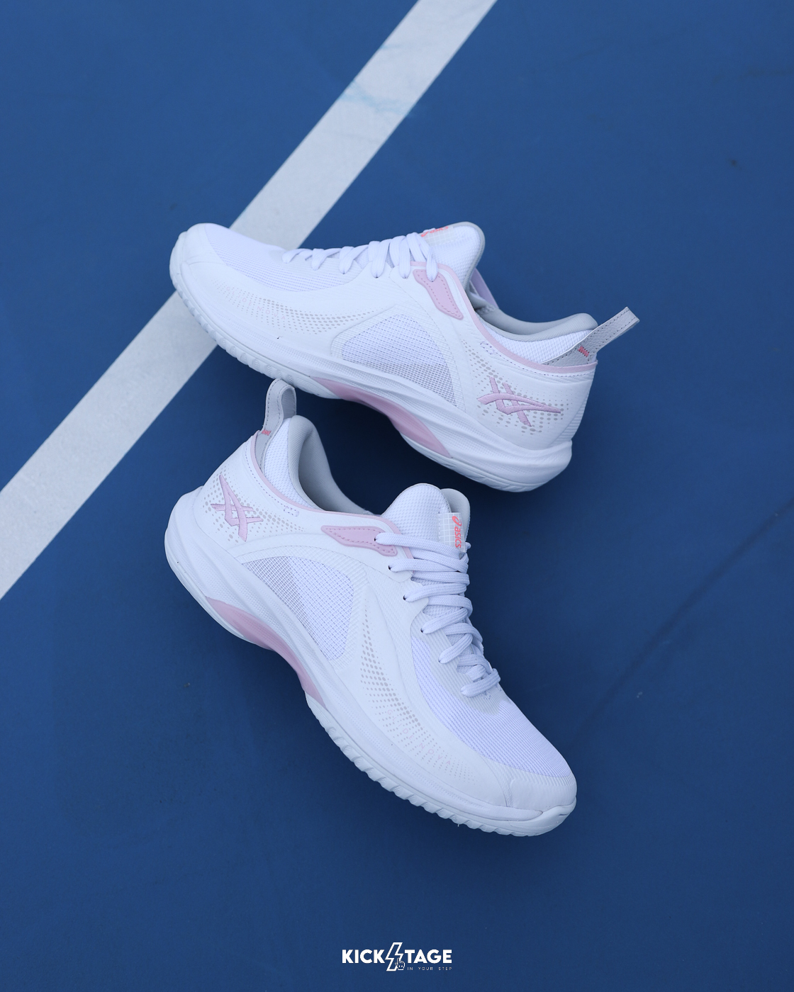 男女鞋 ASICS GLIDE NOVA FF 4 白粉 包覆 吸震 回彈 運動 耐磨 籃球鞋【1063A105-101】