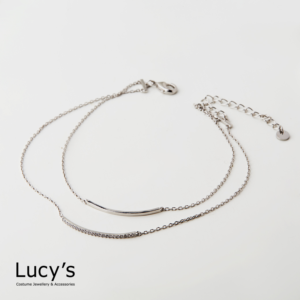 疊影微笑線 雙層腳鍊 (130626)