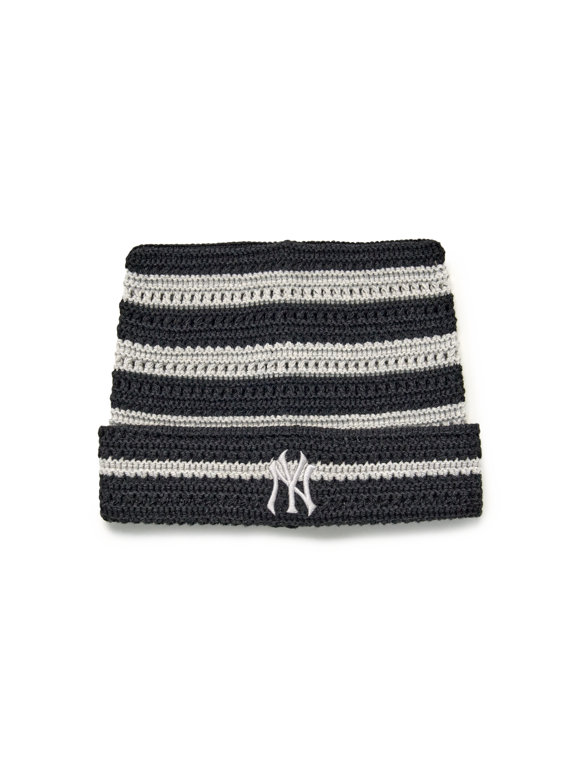 【入LIVECODE一件減至$238😱🔥！】【韓網大熱爆款🔥】【MLB】Summer Stripe Meow Beanie New York Yankees - Black