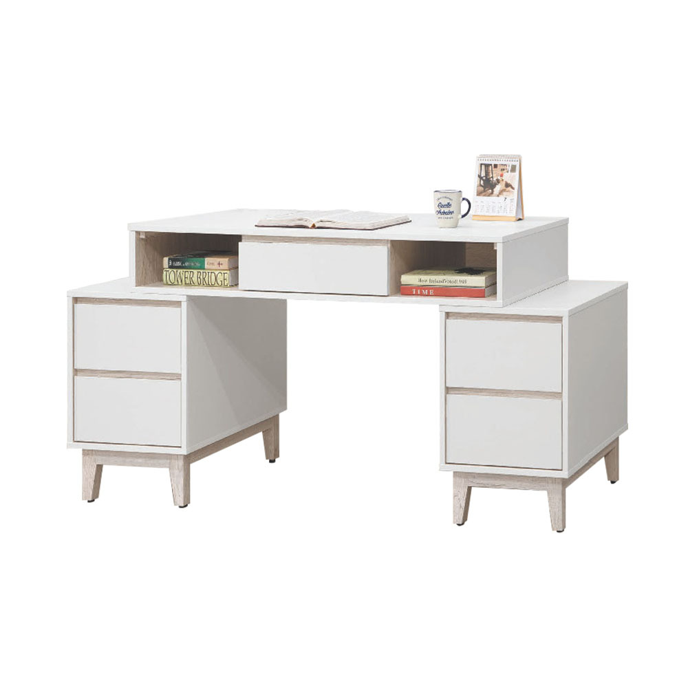 柏蒂家居-巴克利6尺五抽伸縮書桌/工作桌