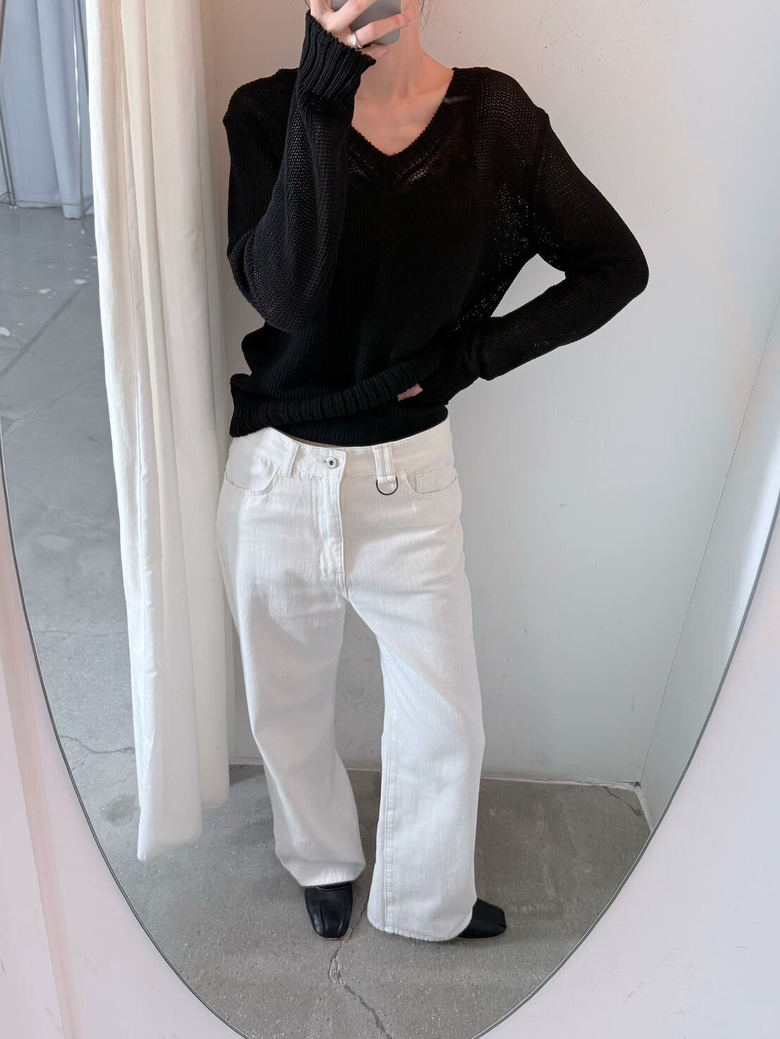 早春百搭色系V領長袖針織上衣 / 5色