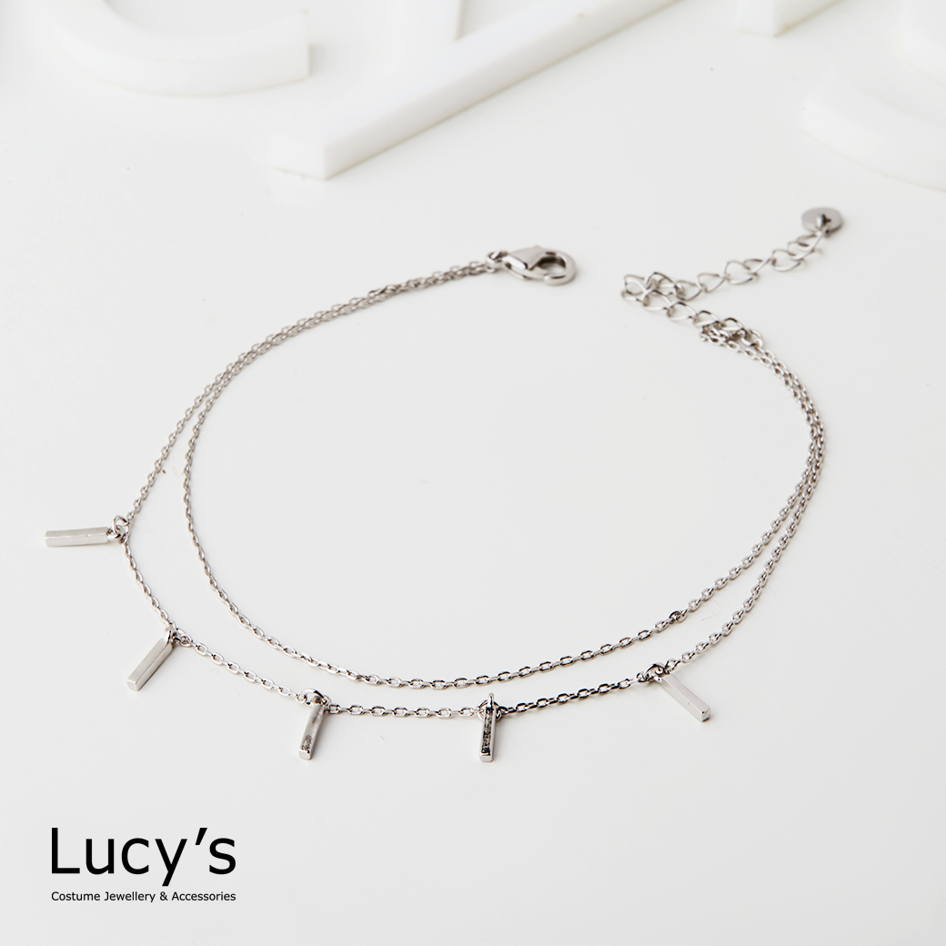 垂線層次 雙層腳鍊 (130627)