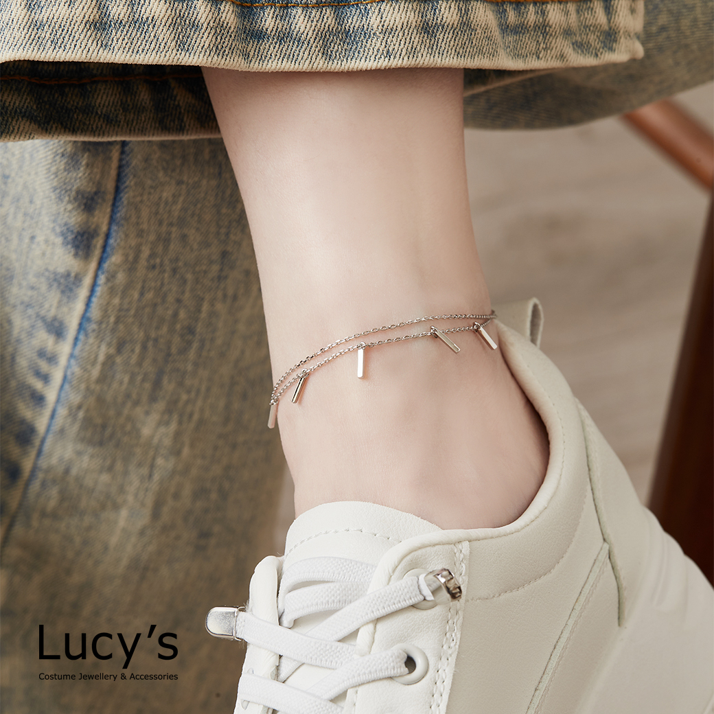 垂線層次 雙層腳鍊 (130627)