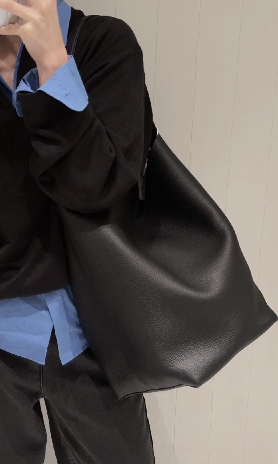 The Row N/S Park Tote Bag 大號 黑色