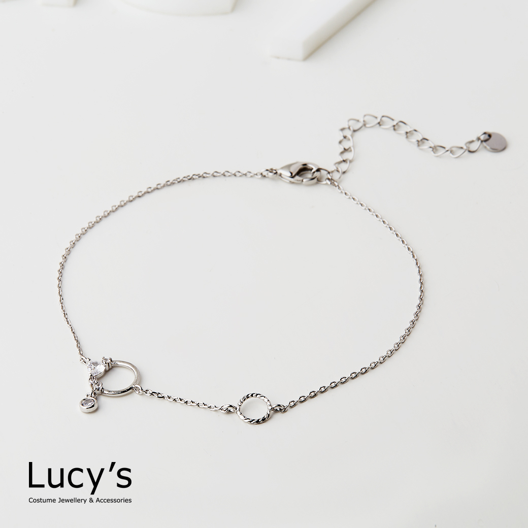 晶鑽光圈 腳鍊 (130611)