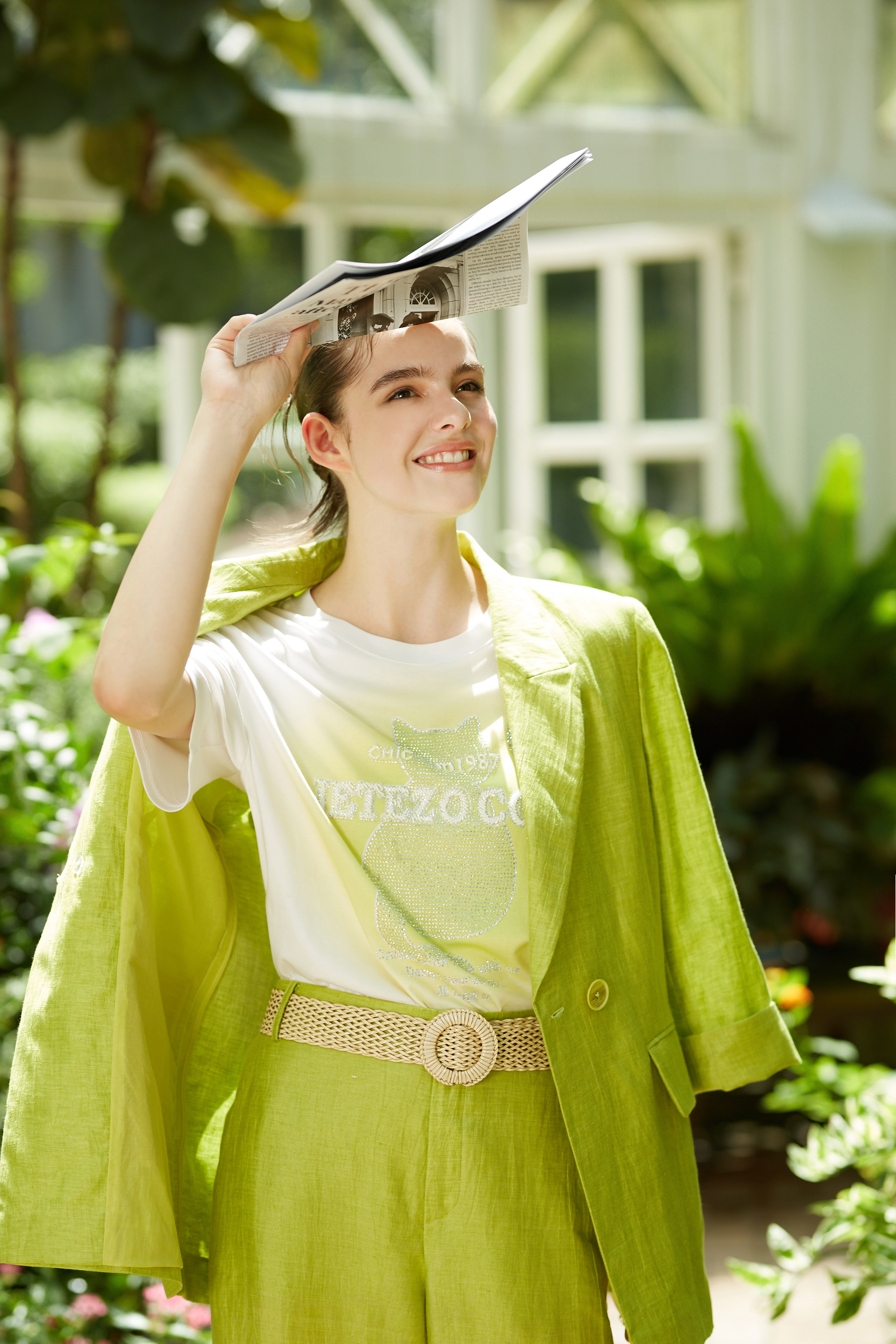 BD10327A1 logo趣味鑽鑽貓長版T