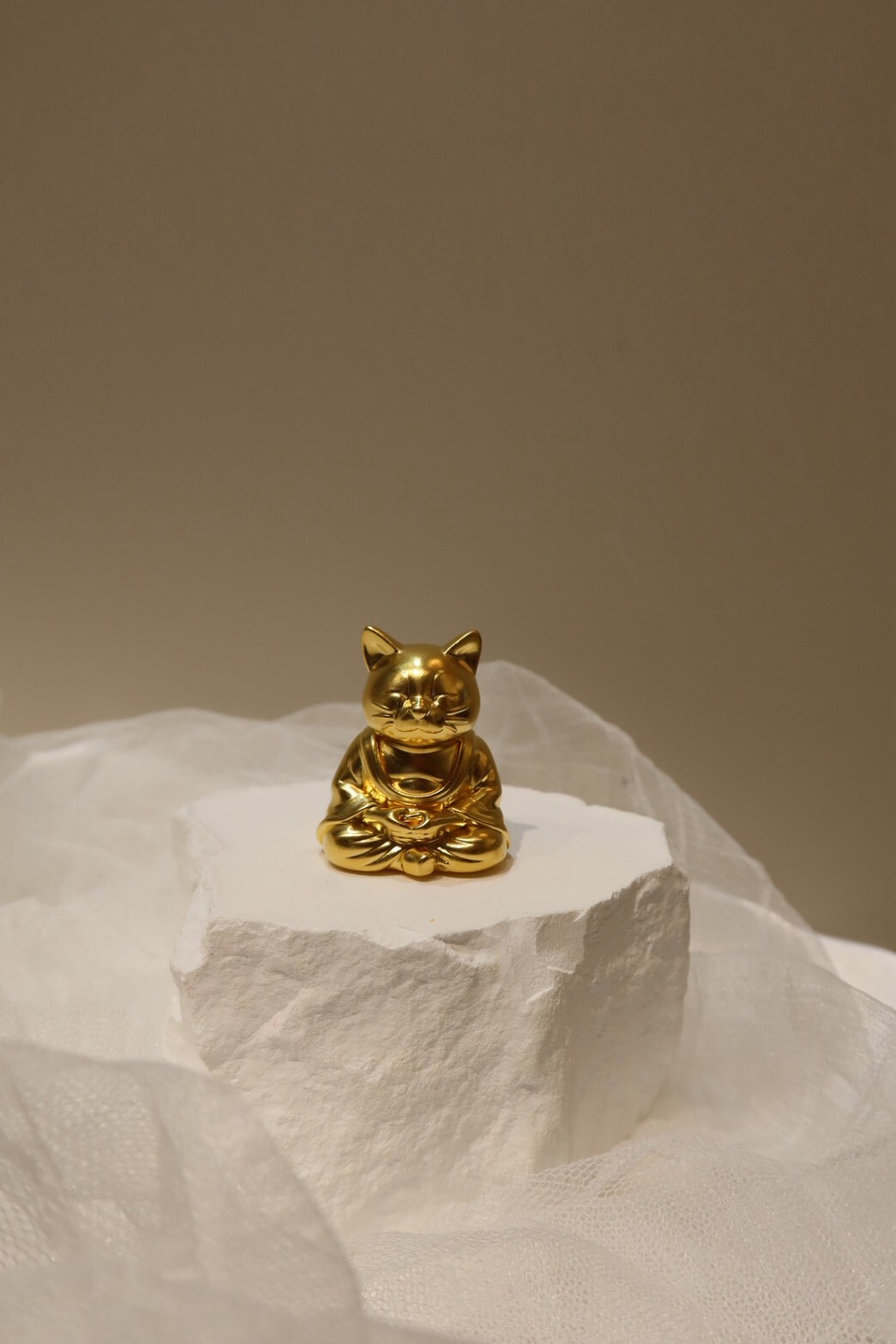 禪貓擺件