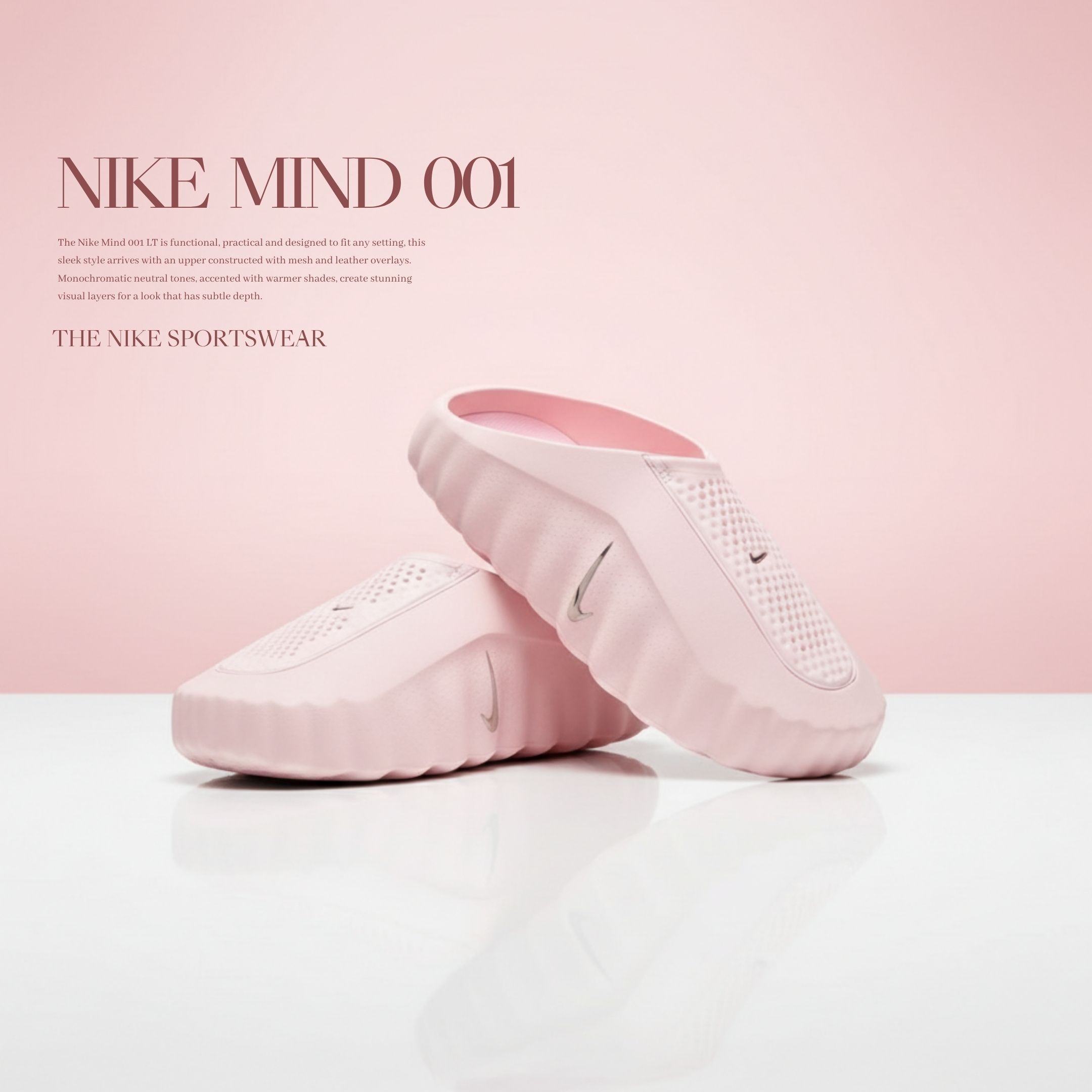NICEDAY 代購 Nike Mind 001 櫻花粉 粉 淺粉色 櫻桃粉 拖鞋 按摩 按摩拖 HQ4309-610