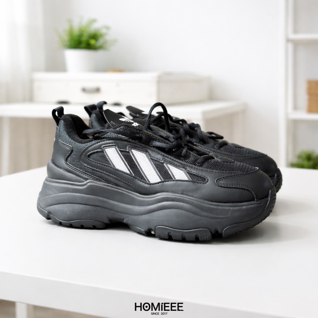 Adidas Originals Ozgaia 厚底 增高 老爹鞋 反光 黑白 女鞋 [KK2748]