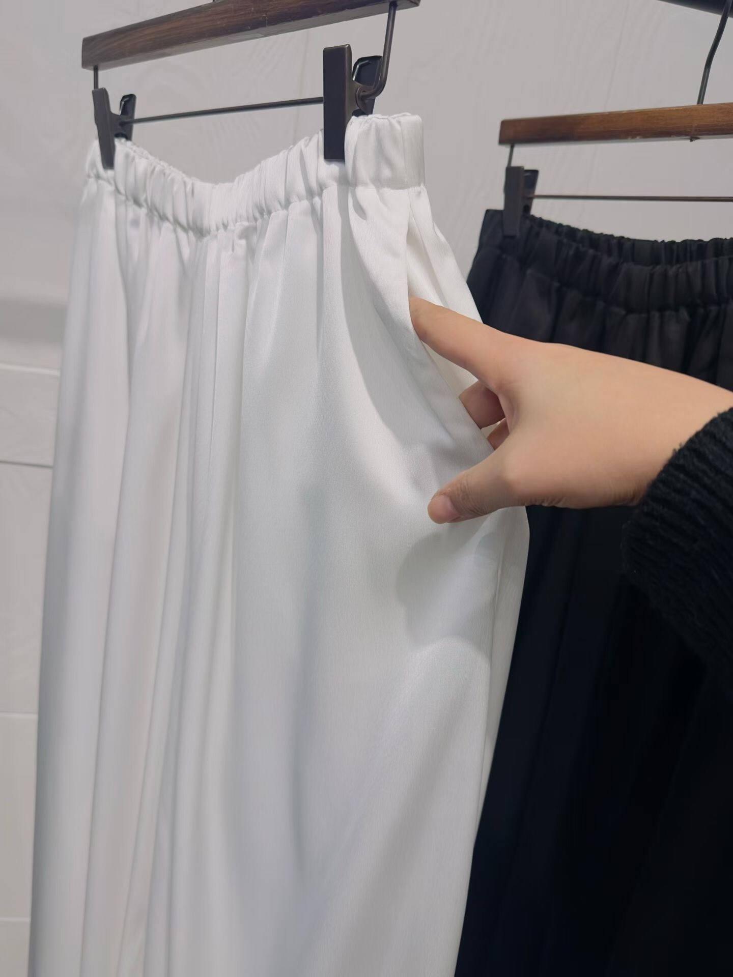 束腳綁帶絲緞褲