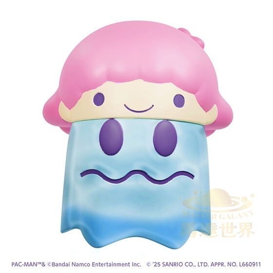 Mega House 扭蛋-吃豆人 x Sanrio 角色 Q 版收藏人偶 Vol. 2 透明色版-悶悶不樂的幽靈拉拉（雙子星）