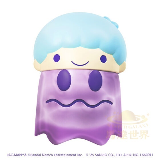 Mega House 扭蛋-吃豆人 x Sanrio 角色 Q 版收藏人偶 Vol. 2 透明色版- 悶悶不樂的幽靈琪琪（雙子星）